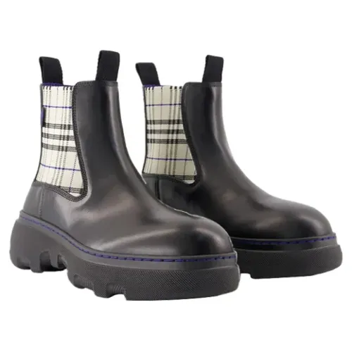 Leather boots - Burberry - Modalova