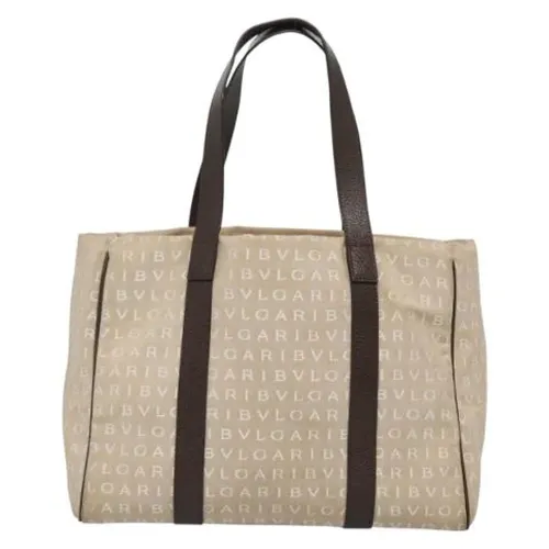 Pre-owned Vintage Canvas Tote Bag - Bvlgari Vintage - Modalova
