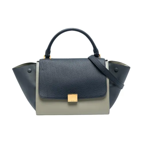 Pre-owned Structured Leather Handbag - Celine Vintage - Modalova