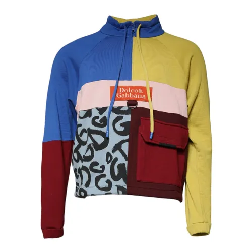 Multicolor Patchwork Pullover Sweater - Dolce & Gabbana - Modalova