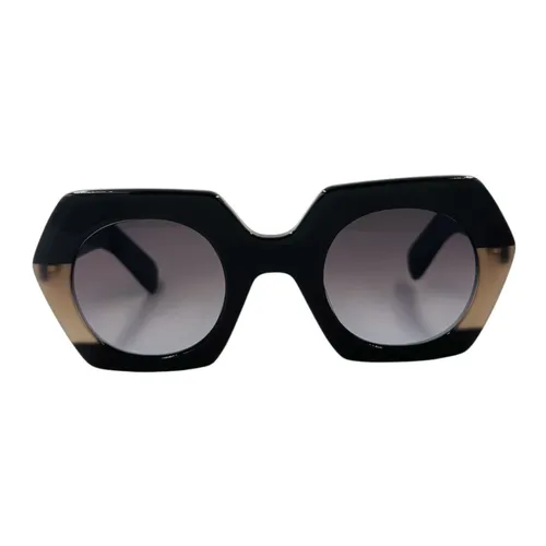 Hexagonal Brown Sunglasses Handmade Acetate - Kaleos - Modalova