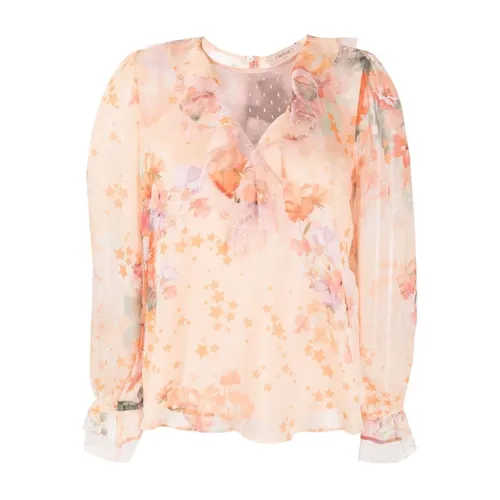 Creponne blouse with ruffles - Twinset - Modalova