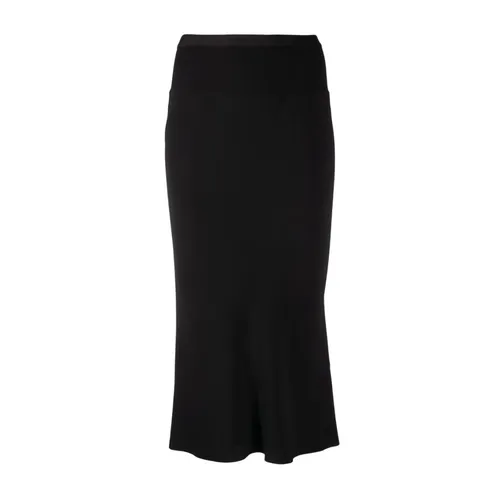 Mid-length Knit High-Waisted Skirt - Rick Owens - Modalova