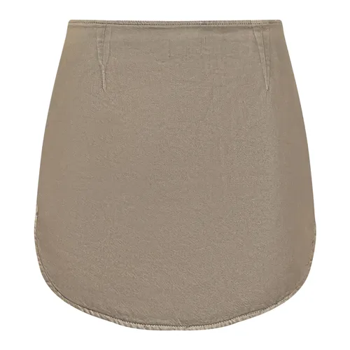 Logo Plaque Satin Mini Skirt - Diesel - Modalova