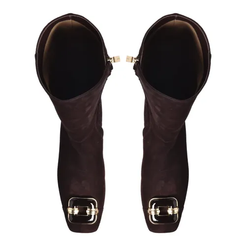 Dark brown suede boots - Baldinini - Modalova