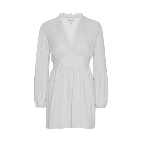 Kurze, einfarbige weiße Baumwollshorts - AMERICANDREAMS - Modalova