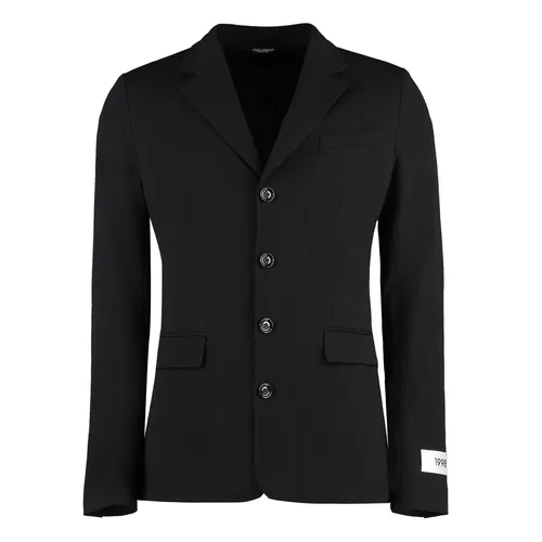Cotton Blend Single-Breast Jacket - Dolce & Gabbana - Modalova