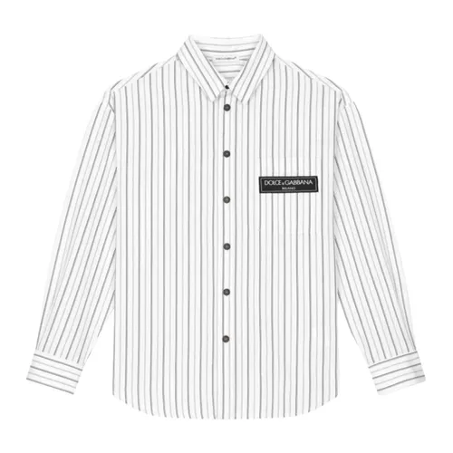Striped Poplin Shirt - Dolce & Gabbana - Modalova