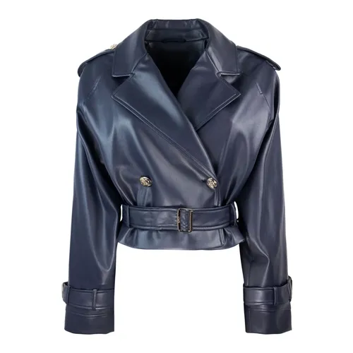 Double-breasted biker jacket - Liu Jo - Modalova