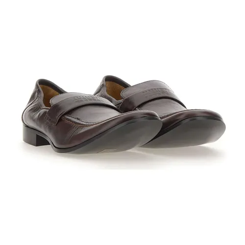 Penny Strap Leather Loafers - MM6 Maison Margiela - Modalova