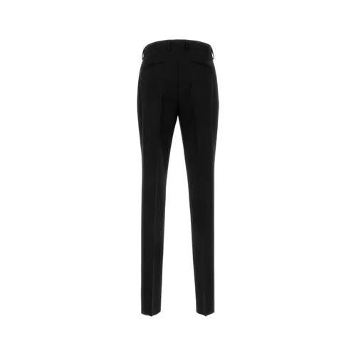 Black Wool Blend Stylish Pant - Versace - Modalova