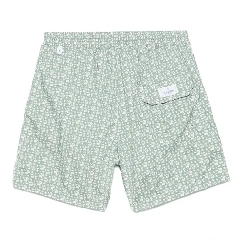 Polyester Swim Shorts with Side Pockets - Barba - Modalova