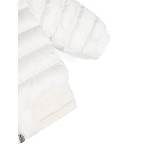 Quilted Padded Jacket with Logo Patch - Moncler - Modalova