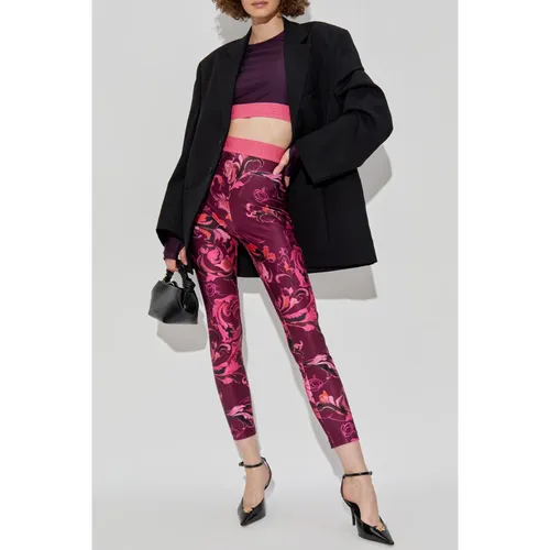 Top corto con maniche lunghe - Versace Jeans Couture - Modalova
