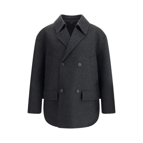 Wool Felt Double-Breasted Caban Coat - Fendi - Modalova