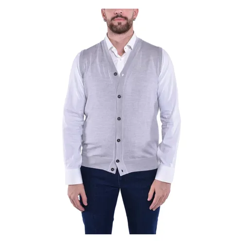 Sleeveless Wool Cardigan with Buttons - Kangra - Modalova