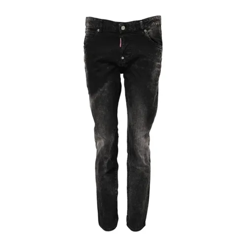 Vaqueros Negros con Logo - Dsquared2 - Modalova