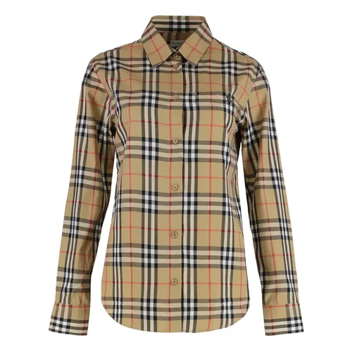Check Cotton Poplin Shirt - Burberry - Modalova