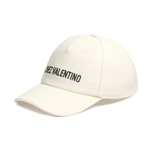 Ivory White Canvas Bowl Crown Hat - Valentino Garavani - Modalova