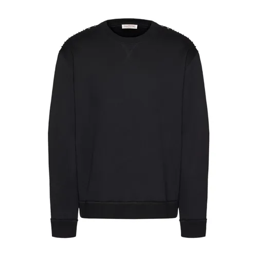 Black Untitled Sweatshirt with Studs - Valentino - Modalova