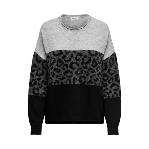 Leopard Knit Pullover Sweater - Only - Modalova