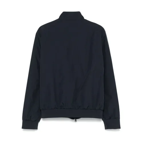 Blue Bomber Jacket Stand-Up Collar - Emporio Armani EA7 - Modalova