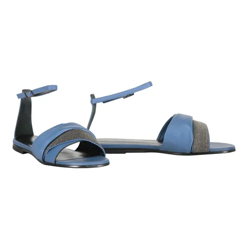 Beaded Leather Sandals - Fabiana Filippi - Modalova