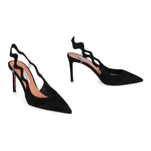 Black Suede Stiletto Heels - Aquazzura - Modalova