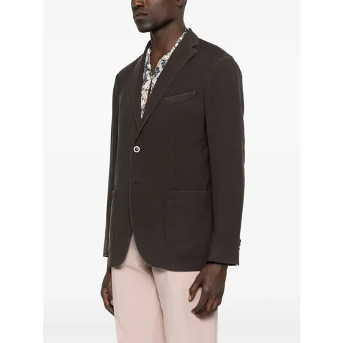 Virgin Wool Jacket with 2 Buttons - Boglioli - Modalova