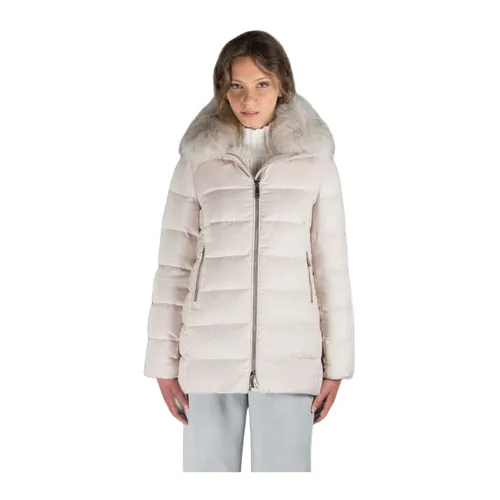 Luxury Fur Coat Trapezoid Style - Moorer - Modalova