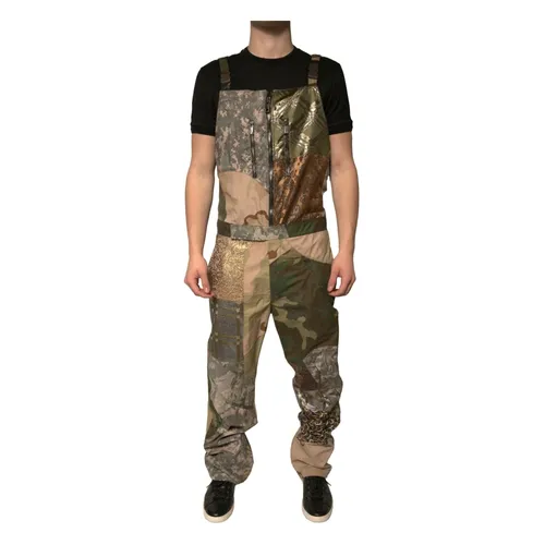Patchwork Camouflage Overall Pants - Dolce & Gabbana - Modalova