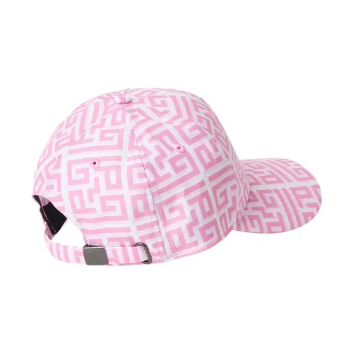 Pink Logo Print Visor Cap - Gaëlle Paris - Modalova