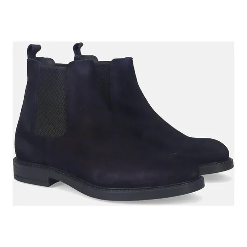 Blue Suede Boots for Men - Sangiorgio - Modalova