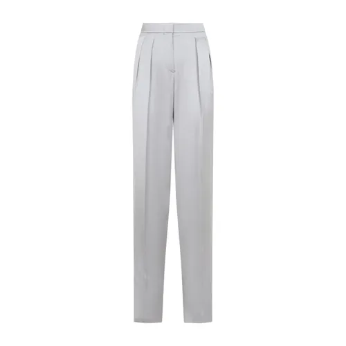 Double-sided silk-satin two-pleat trousers - Giorgio Armani - Modalova