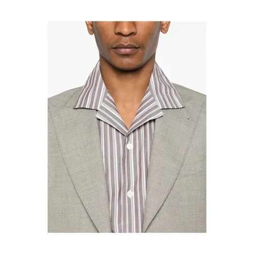 Ash Grey Suit with Front Button - Reveres 1949 - Modalova