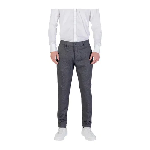 Grey Wool Blend Zip Trousers - Antony Morato - Modalova