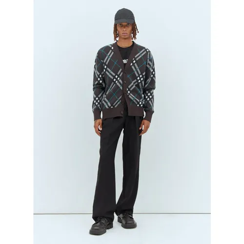 Check Wool Cardigan - Burberry - Modalova
