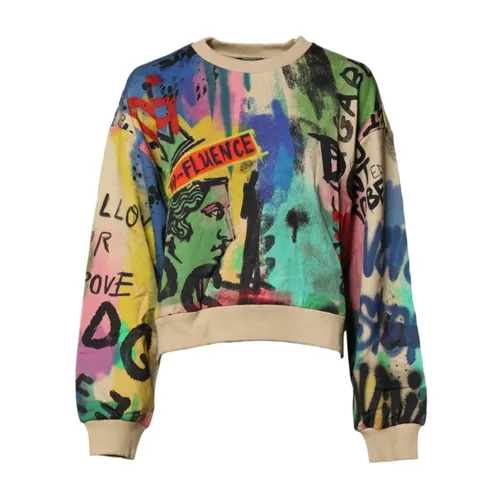 Logo Print Cotton Pullover Sweater - Dolce & Gabbana - Modalova