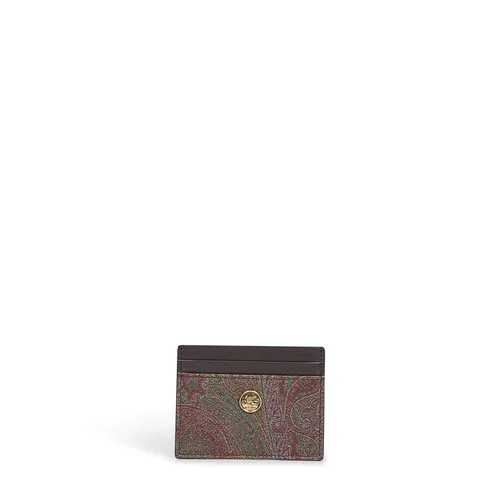 Paisley Card Holder With Coin - Etro - Modalova