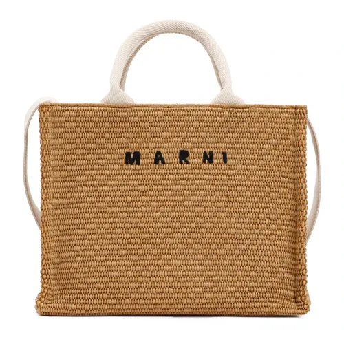 Raffia East-West Tote Bag - Marni - Modalova