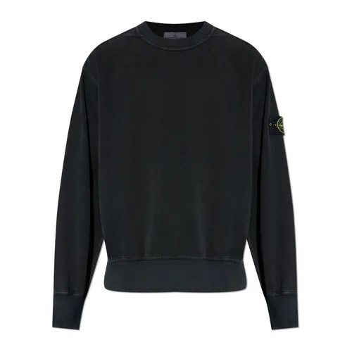 Sweatshirt with a washed effect - Stone Island - Modalova