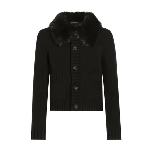 Shearling Collar Jacket - Dolce & Gabbana - Modalova