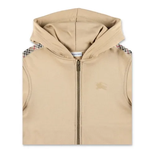 Checkered Fleece Zip-Up Jacket - Burberry - Modalova