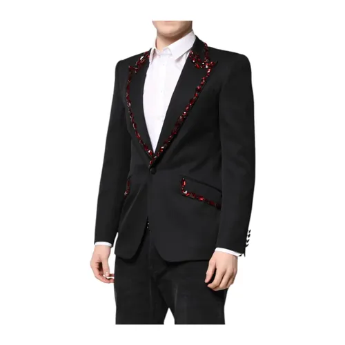 Luxury Crystal-Embellished Blazer - Dolce & Gabbana - Modalova