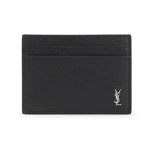 Grained Calf Leather Wallet - Saint Laurent - Modalova