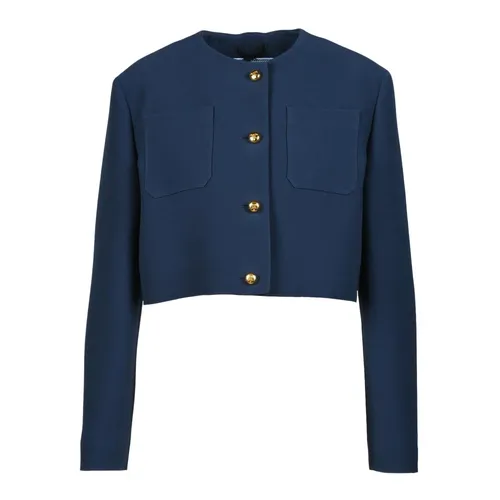 Wool Silk Tricotina Buttoned Lined Jacket - Prada - Modalova