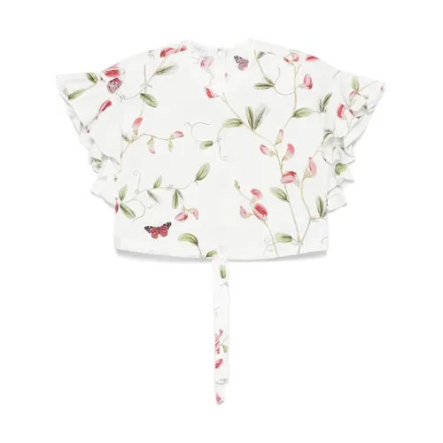 Printed Blouse with Drawstring - Giambattista Valli - Modalova