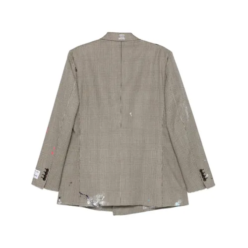 Check-Pattern Double-Breasted Coat - Gallery Dept. - Modalova