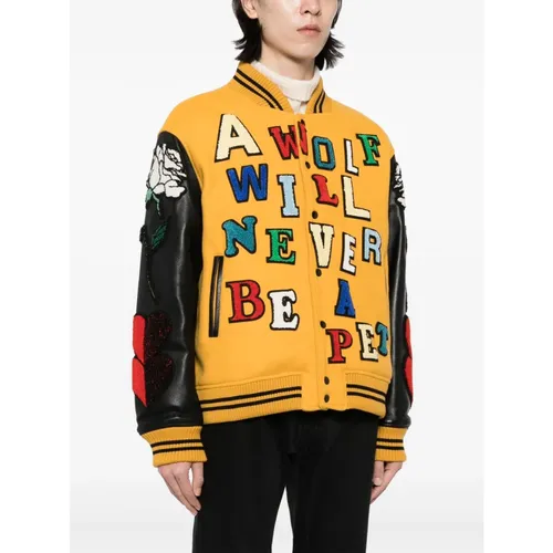 Striped Wool Bomber Jacket - Undercover - Modalova