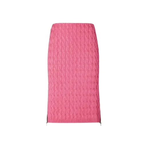 Falda Midi de Punto Trenzado - Fendi - Modalova